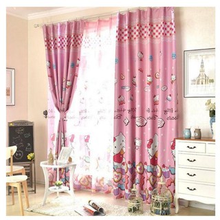 Rèm vải cao cấp treo cửa sổ cao 2.7m - kitty kẹo ngọt