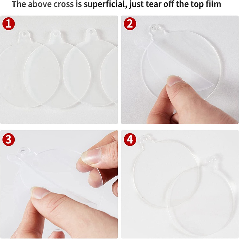 Set 72 Phụ Kiện Trang Trí Giáng Sinh Bằng Acrylic 3.5Inch
