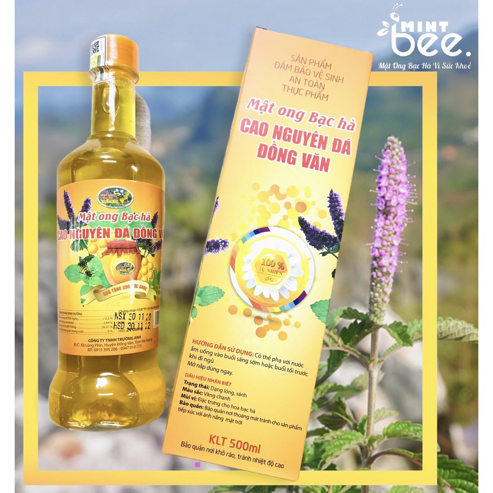 (FREE SKIP) MẬT ONG BẠC HÀ 500ml (Mint Bee)