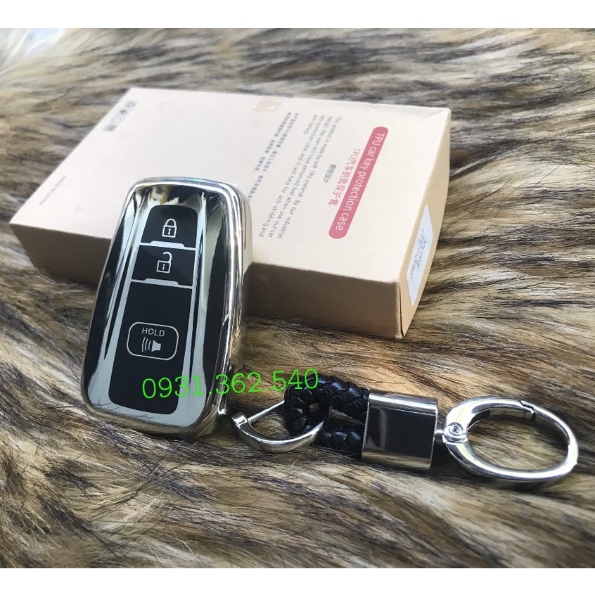 Bao chìa khoá Toyota COROLLA CROSS chất kiệu silicon mạ crom kèm móc khóa cao cấp