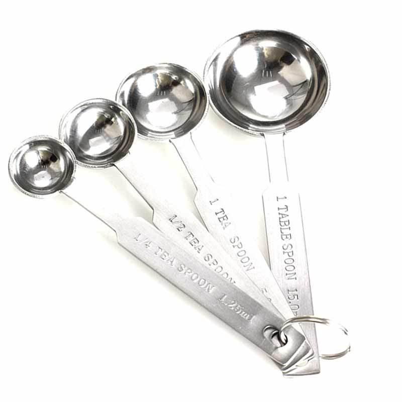 Set 4 thìa đo lường bằng thép không gỉ bền bỉ đa năng