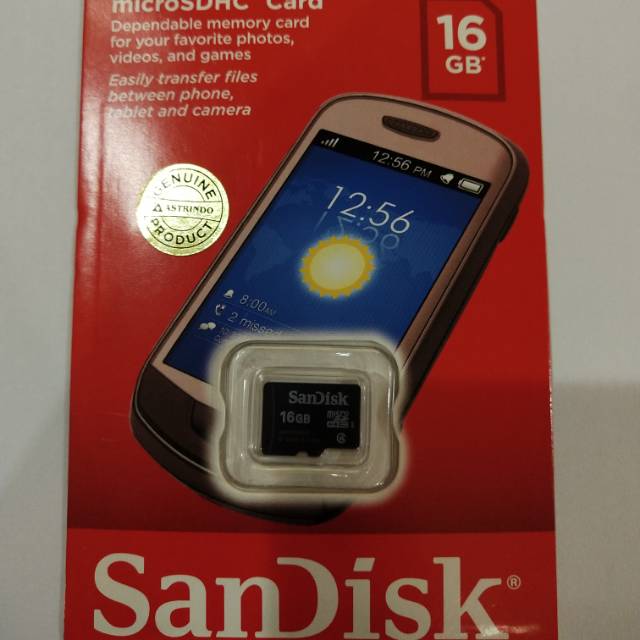 Thẻ Nhớ Sandisk 16gb Class 4