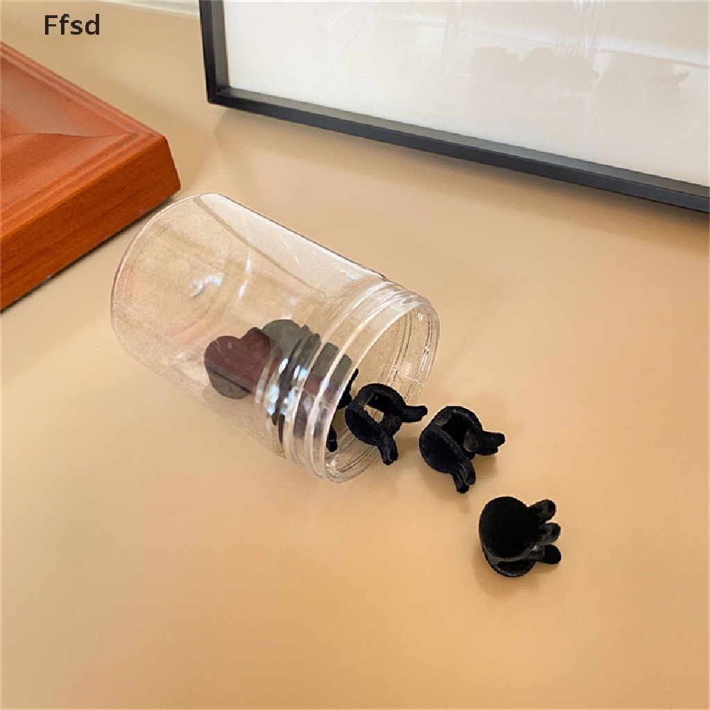 {Ffsd} Set 10 Kẹp Tóc Càng Cua Hình Trái Tim &amp; Thỏ Nhỏ Bằng Nhung Bán Chạy