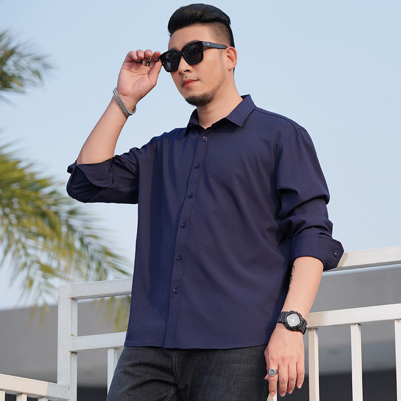 Sơ mi nam dài tay cổ bẻ kiểu dáng trẻ trung phong cách, áo sơ mi phối đồ hiện đại