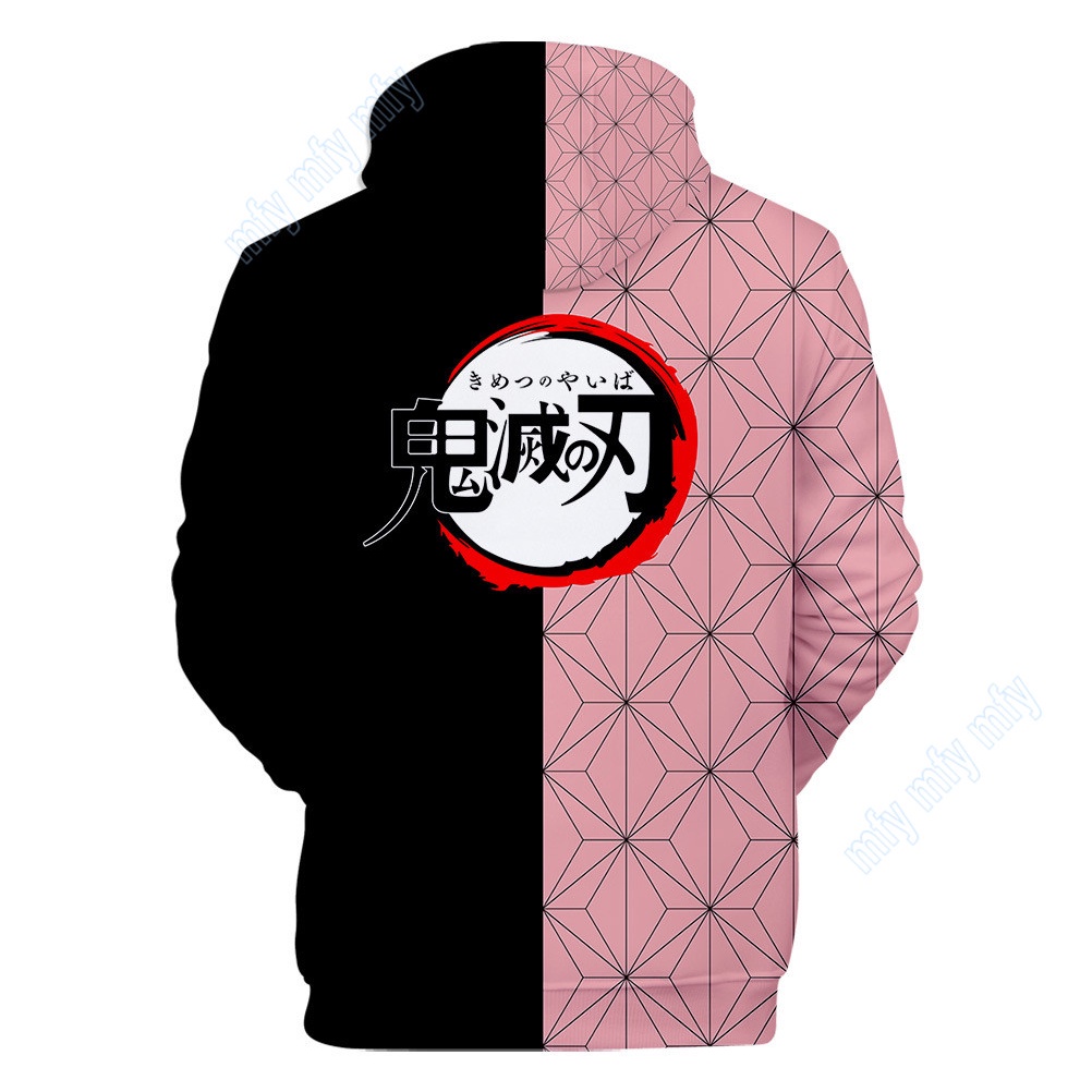 Áo Khoác Hoodie Hóa Trang Nhân Vật Anime Demon Slayer Kamado Tanjirou Nezuko Zenitsu Giyuu Cho Nam Nữ