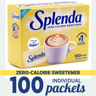 (Nguyên hộp) Đường ăn kiêng Splenda hộp 100 gói cho người bệnh tiểu đường, ăn kiêng, DAS, Keto