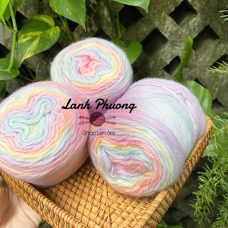 Len Fairy Cầu Vồng Loang Mềm Mịn 100gram
