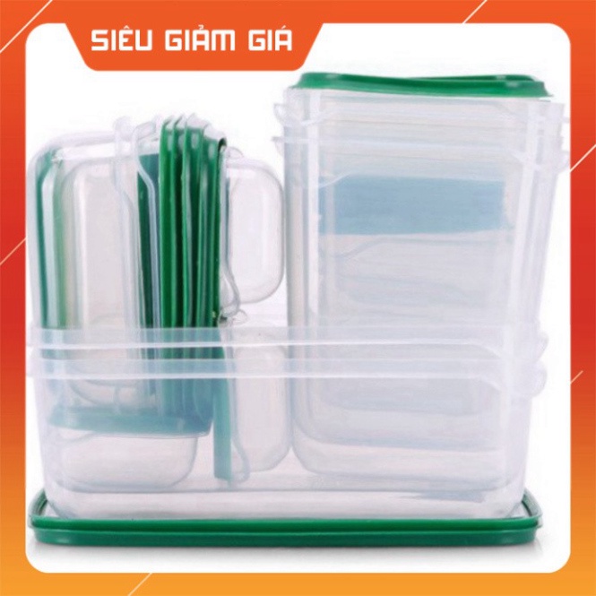 SET 17 HỘP ĐỰNG THỨC ĂN BỎ TỦ LẠNH CÓ NẮP ĐẬY KÍN AN TOÀN shop KUMO