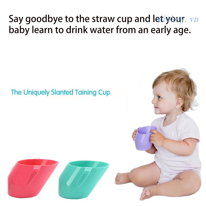 Cốc Uống Nước Miệng Xiên Giúp Bé Phát Triển Răng Miệng Chống Tumble