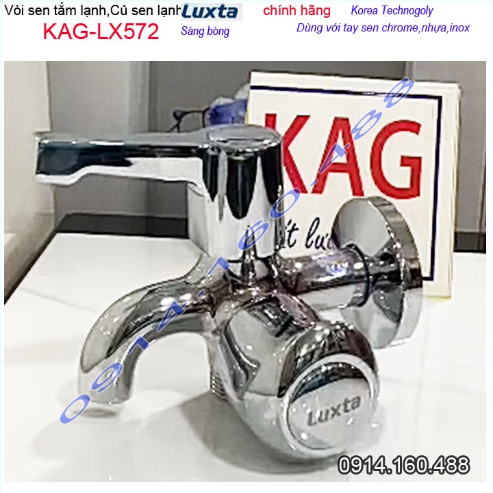 Vòi sen lạnh gắn tường Luxta KAG-LX572 tay gạt, Củ sen nước mạnh chrome bóng thiết kế đẹp chất lượng siêu bền