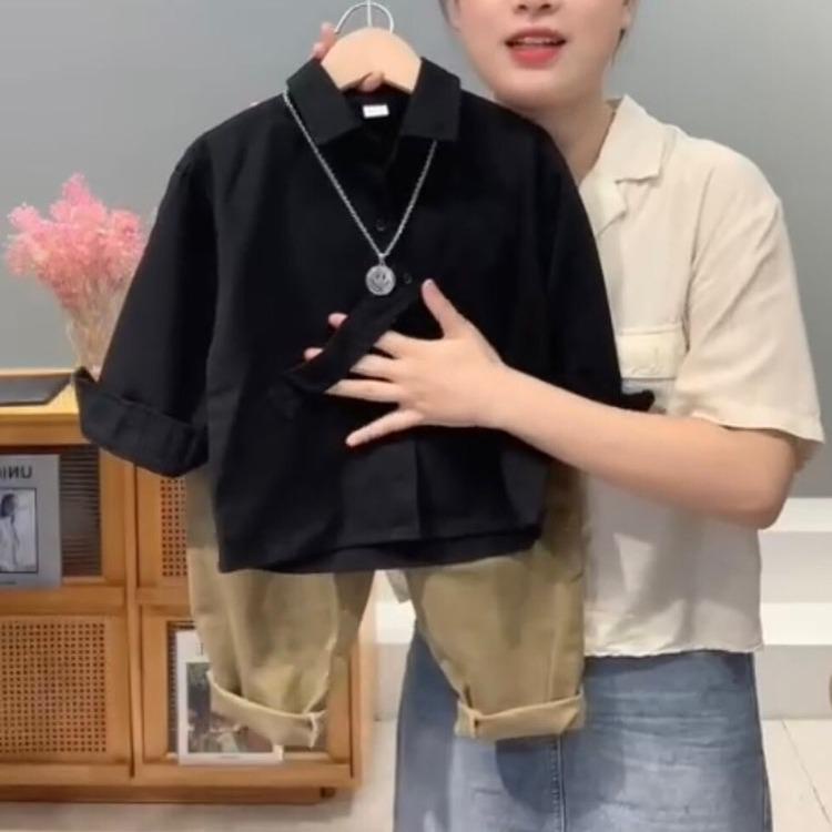 Sét Sơ Mi Quần Kaki Dài Cho Bé Trai Đi Học Đi Chơi