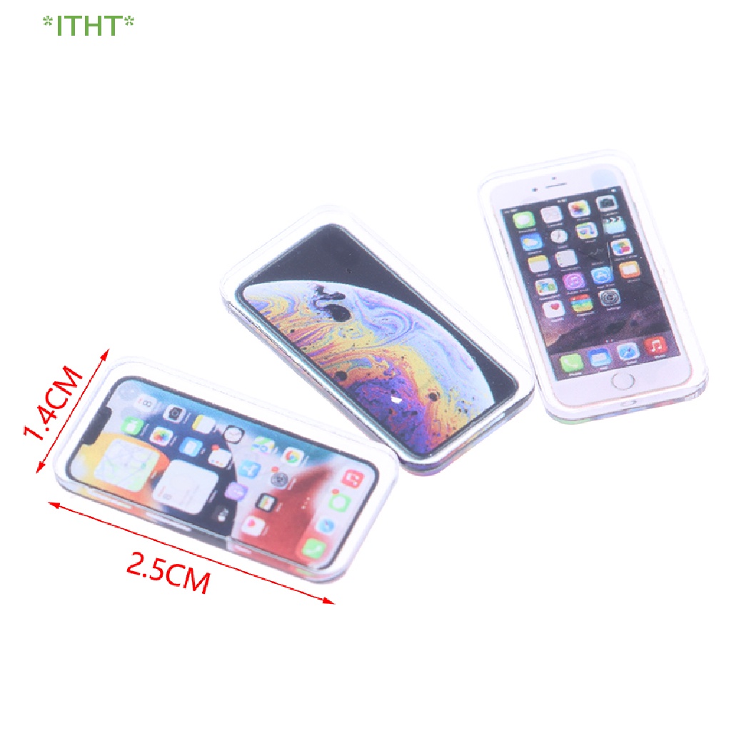 Đồ trang trí Điện Thoại Di Động Mini Tỉ Lệ 1: 12 Trang Trí Nhà Búp Bê Mới