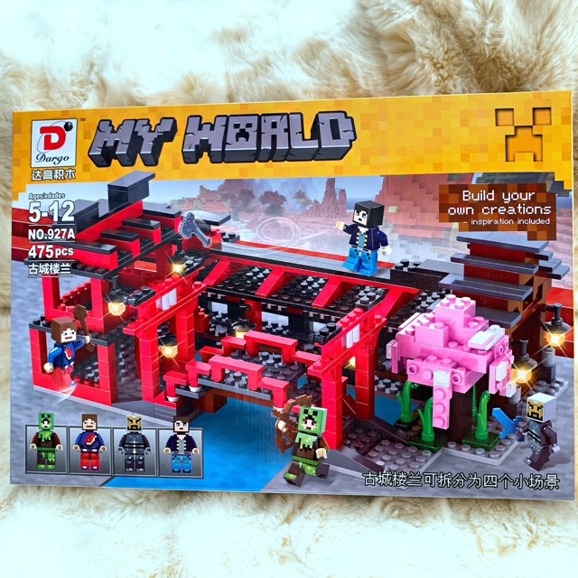 Đồ Chơi Lắp Ghép Xếp Hình Minecraft Xếp Tường Thành Bảo Vệ 927A-427 mảnh