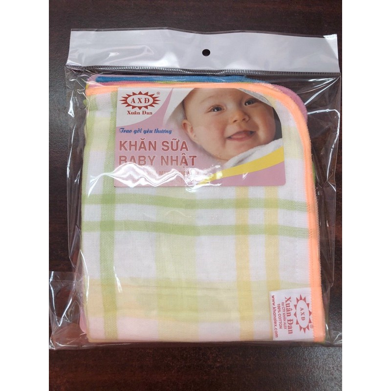 Set 5 khăn sữa 2 mặt BABY NHẬT XUÂN ĐAN