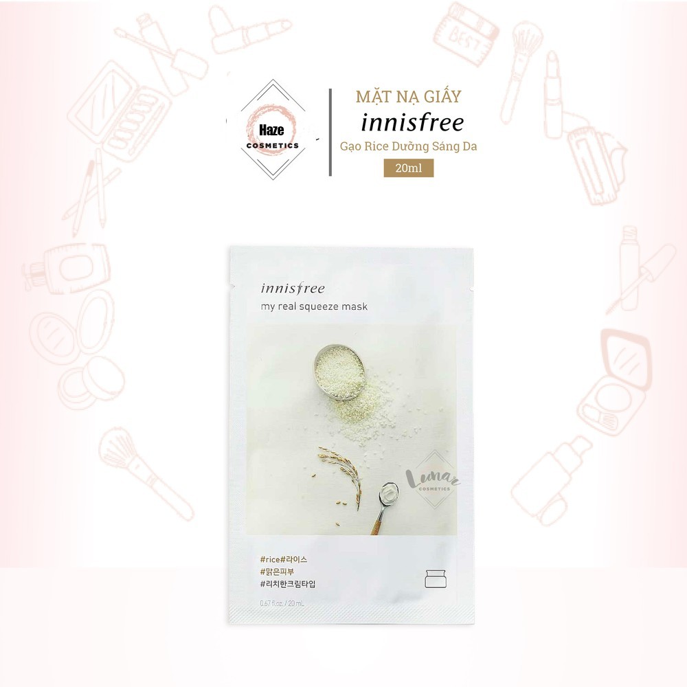 Mặt Nạ Giấy Sâm-Mask Sheet My Real Squeeze Mask 20ml