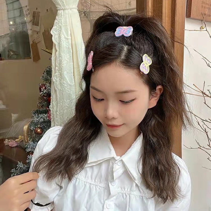 Kẹp Tóc Mái Mỏ Vịt Hình Nơ Trái Tim Màu Kẹo Ngọt Dễ Thương Phong Cách Hàn Quốc Nhật Bản Cho Nữ