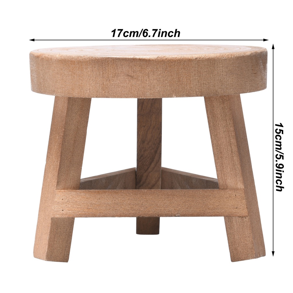 Giá Đỡ Chậu Hoa Hình Tròn Mini Bằng Gỗ Thân Thiện Với Môi Trường Trang Trí Nhà Cửa / Sân Vườn