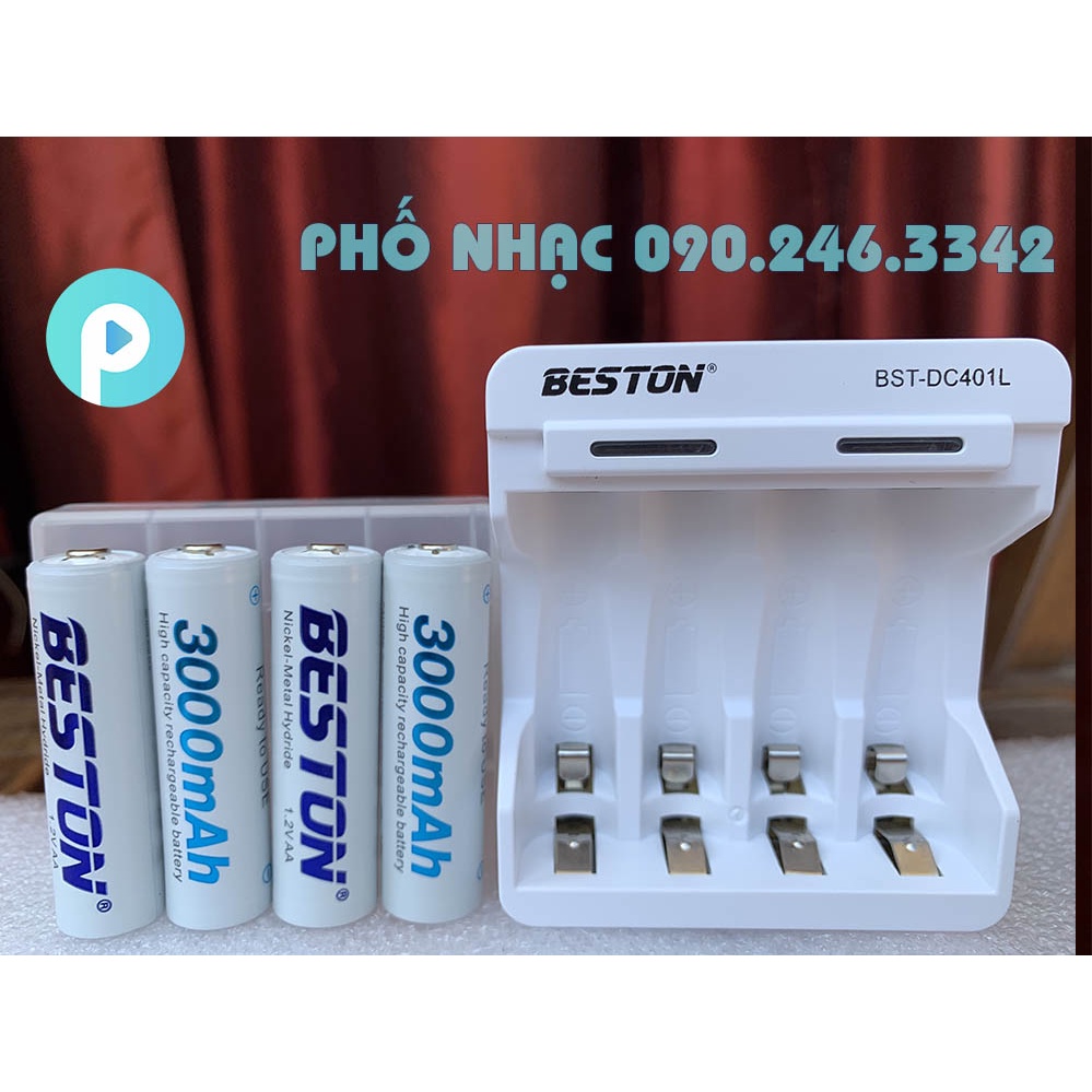 Pin sạc BESTON 1.2V AA AAA, Sạc pin chính hãng BESTON (BẢO HÀNH 1 NĂM)