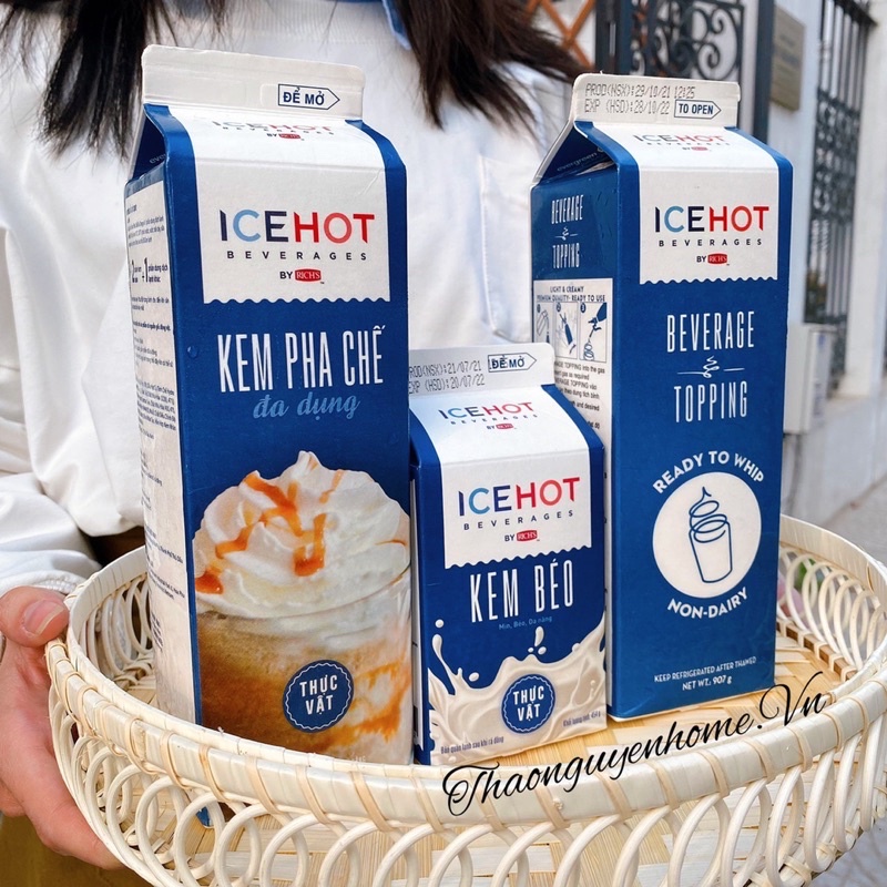 Kem béo thực vật Rich’s Ice Hot / Kem pha chế topping