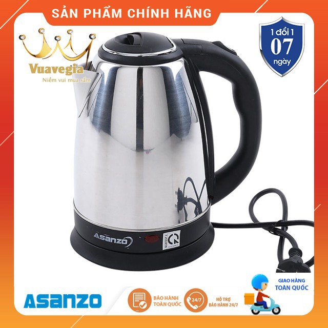 BÌNH ĐUN SIÊU TỐC 1.8L ASANZO SK-1800 (INOX) HÀNG CHÍNH HÃNG