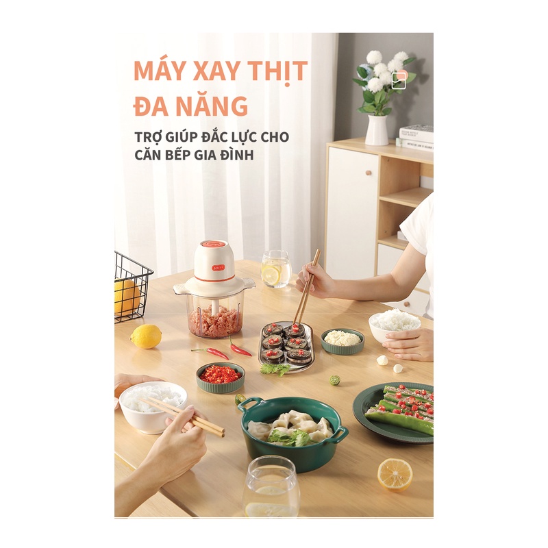 Máy xay thịt đa năng TSUKI KC-JR-N- Lưỡi dao thép không gỉ -Hàng chính hãng, bảo hành 12 tháng.