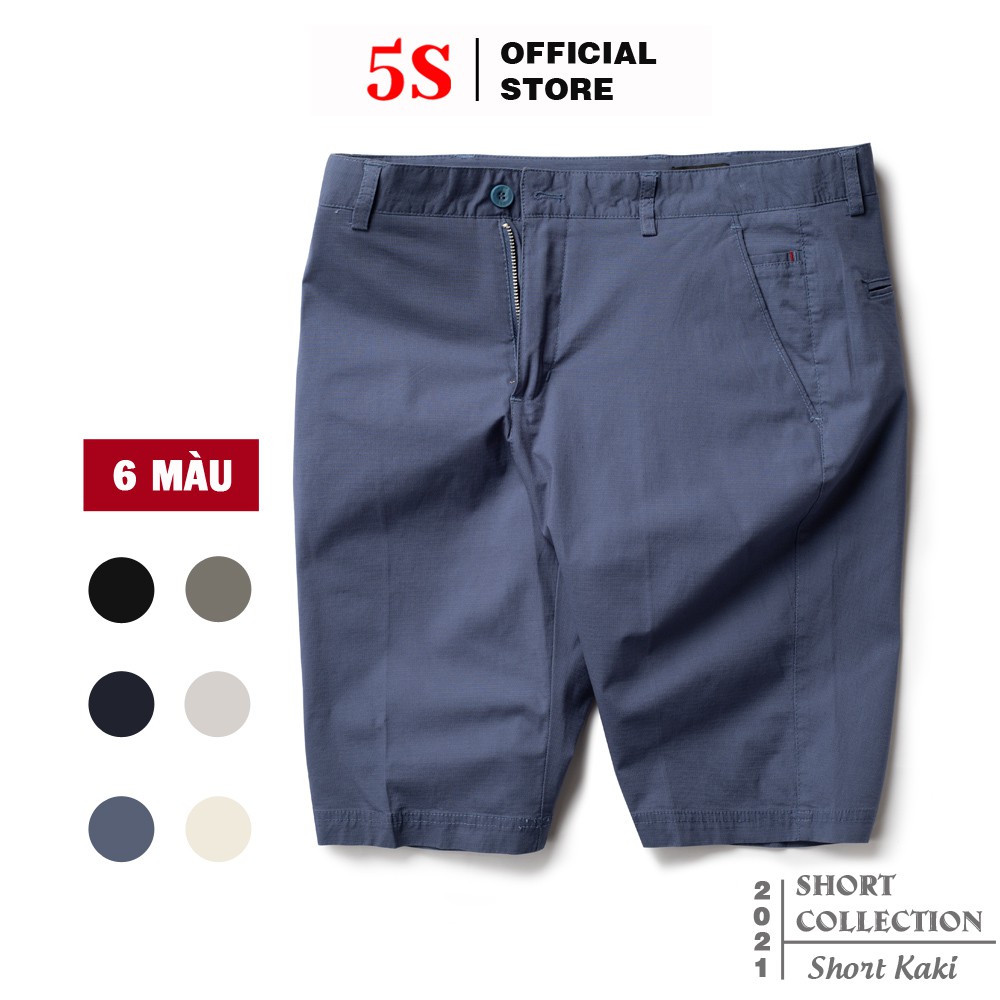 Quần Short Nam Kaki 5S (6 màu), Chất Liệu Vải Kaki Cotton, Bền Màu, Co Giãn Tốt (QSK21020-N1)