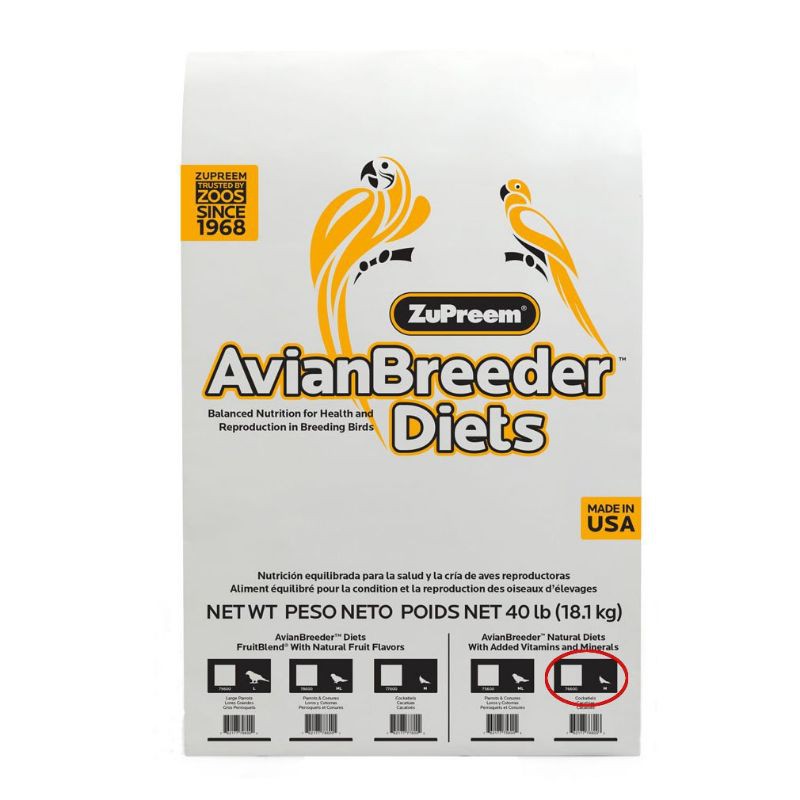 Hạt trái cây ZuPreem Avian Breeder Diets cho vẹt túi tiện lợi 100g