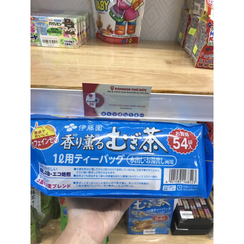 [Mẫu mới] Trà lúa mạch MUGI của Nhật (54 túi)- Hàng Nội Địa Nhật, dùng được cho trẻ em và người lớn, không gây mất ngủ