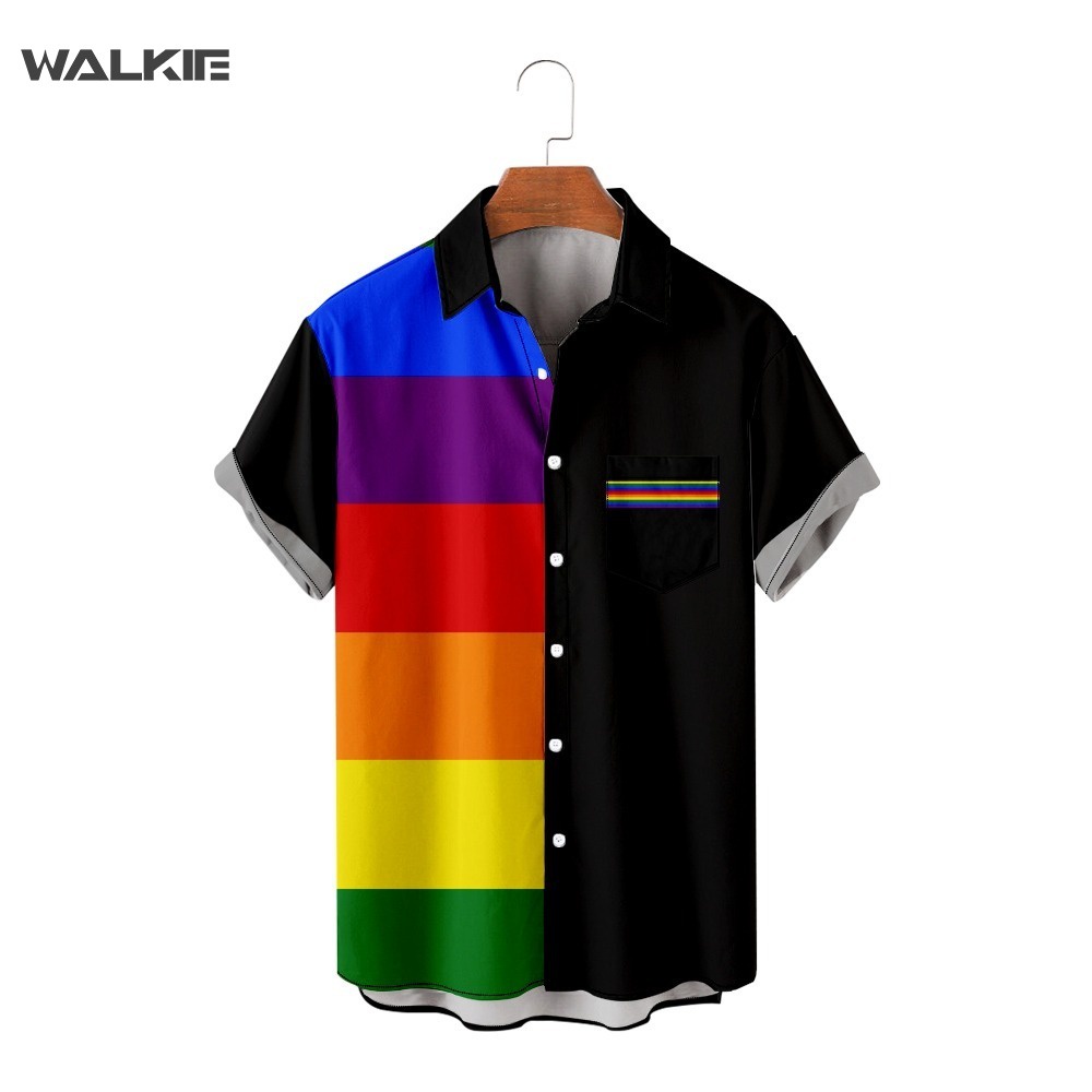 Áo Thun Tay Ngắn In Hình Cầu Vồng Lgbt Thời Trang Mùa Hè Cho Nam Và Nữ