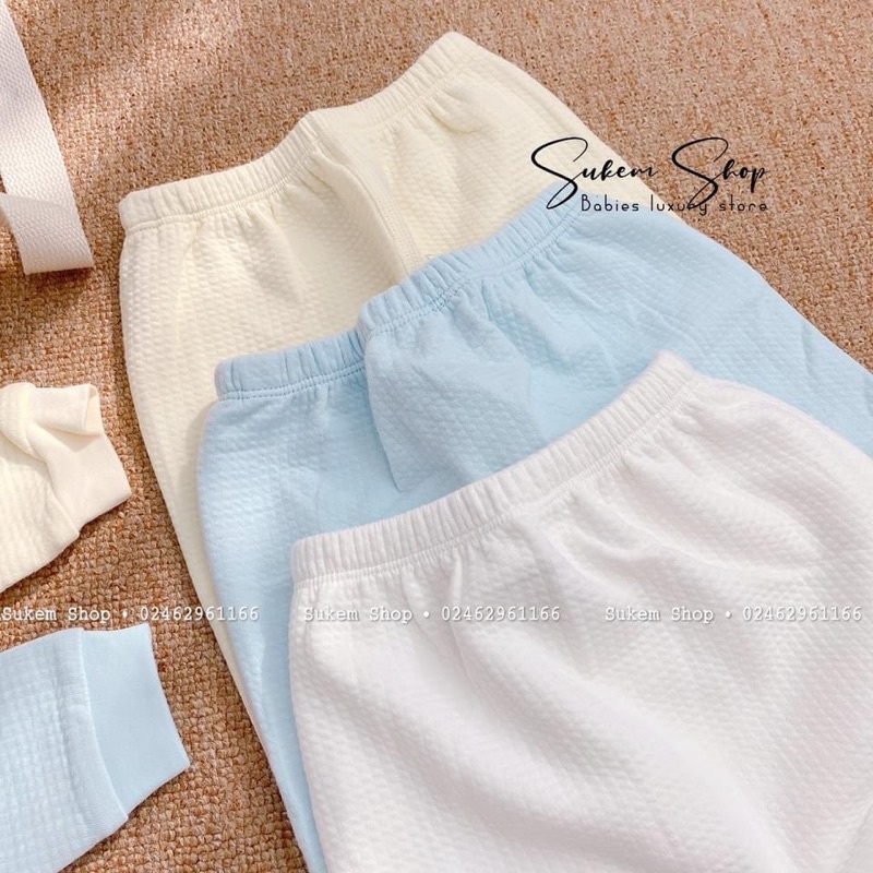 Bộ sơ sinh goodmama thu đông mềm ấm cho bé ( Size 0-6 tháng)