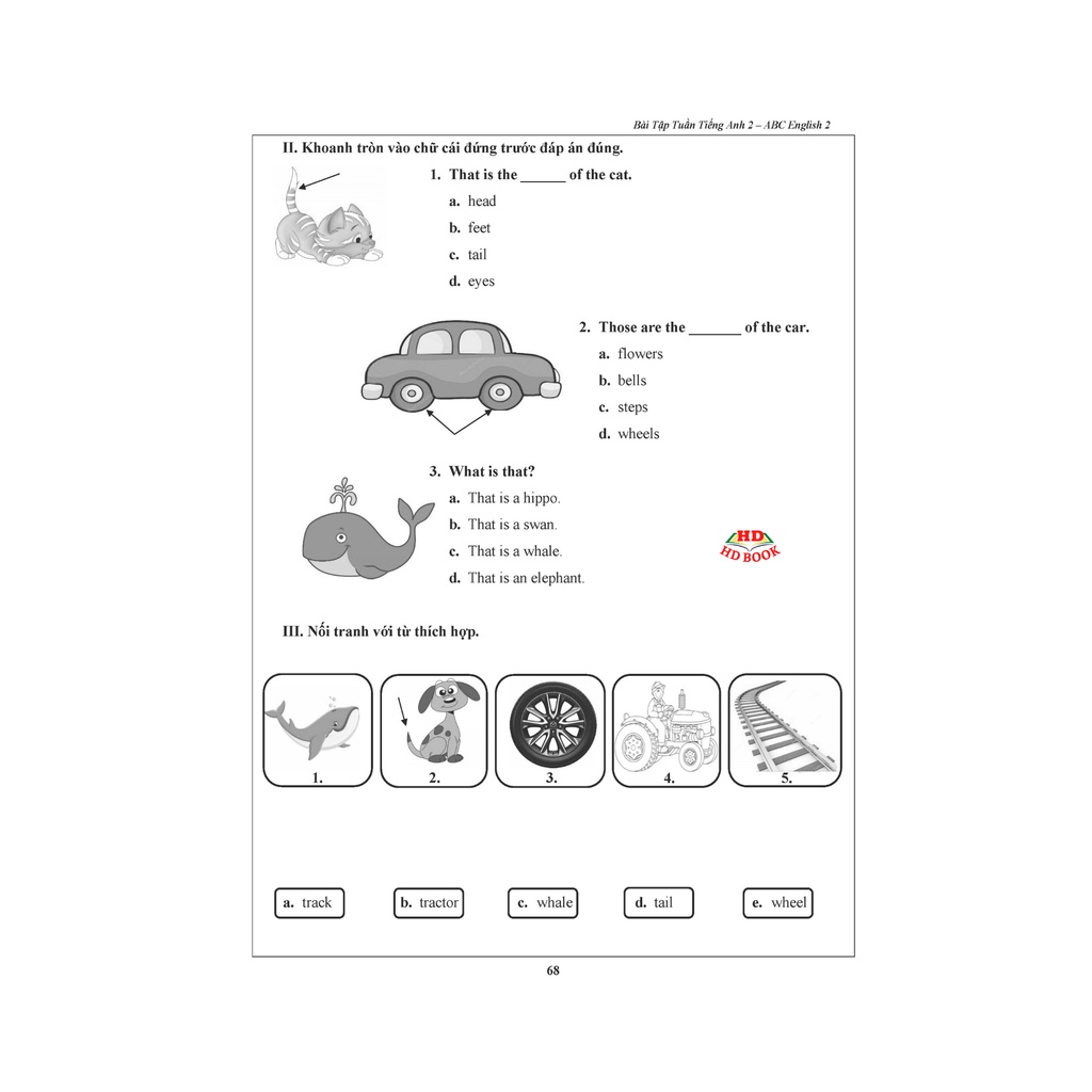 Sách - Bài tập tuần TIẾNG ANH 2