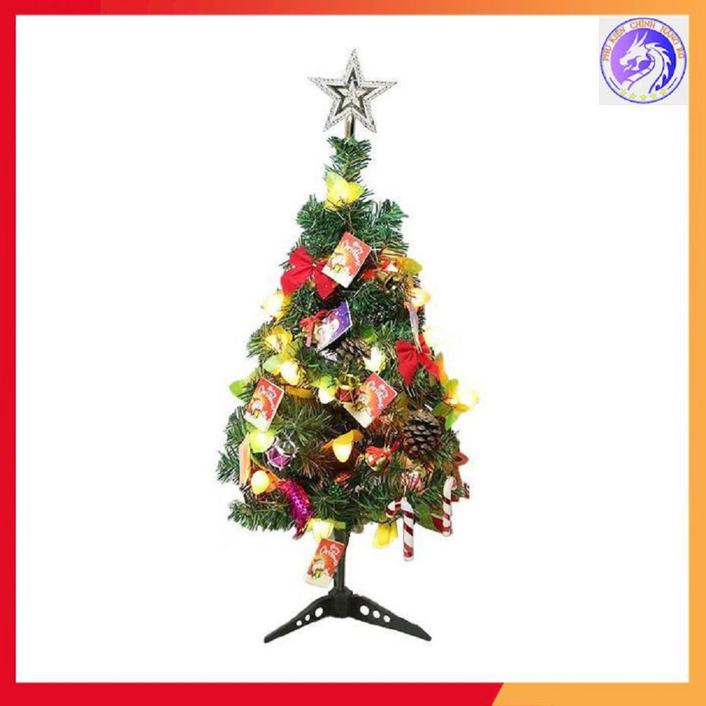 Cây thông noel mini trang trí nhà cửa kèm set phụ kiện siêu dễ thương 60cm/ 90cm/ 1m2 cây thông trang trí giáng sinh đẹp