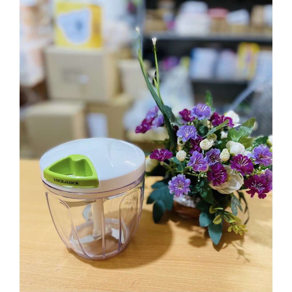 Dụng cụ xay tỏi ớt, cắt nhỏ thực phẩm Lock&amp;Lock đủ size S M L CKS302, CKS307, CKS310 kèm dụng cụ đánh trứng