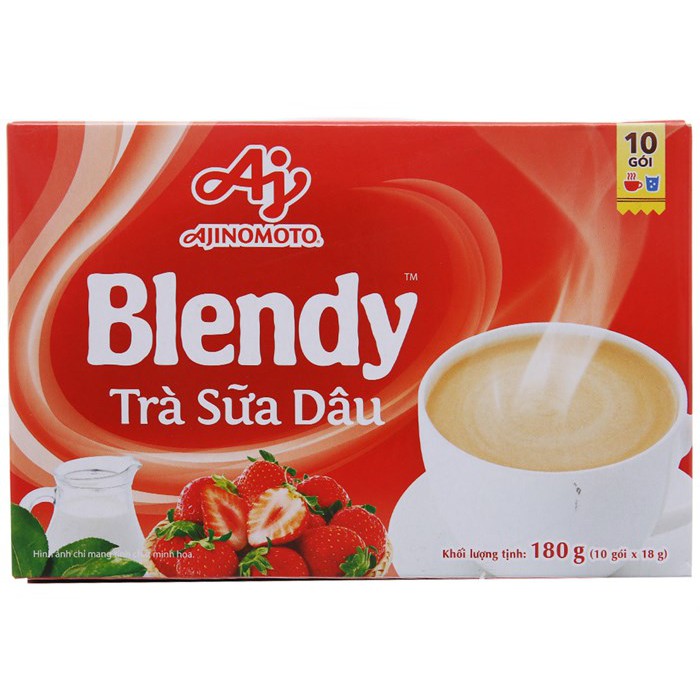 Trà Sữa Blendy Matcha Gạo Rang Hộp 10 Gói x 17g (đủ 4 vị best seller)