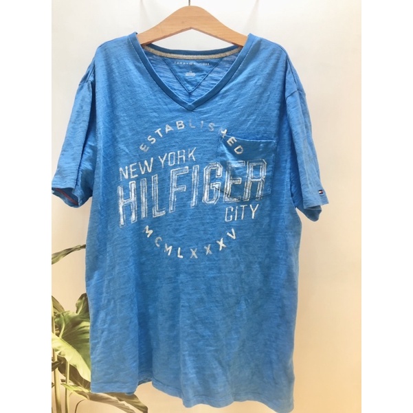 Áo thun nam cổ tim Tommy Hilfiger size L( Hàng đẹp VNXK)