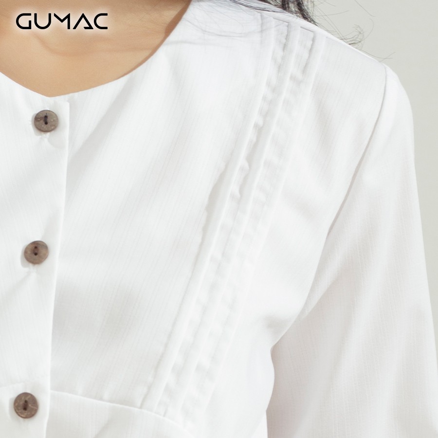 Áo cổ tròn xếp ly AA608 GUMAC | BigBuy360 - bigbuy360.vn