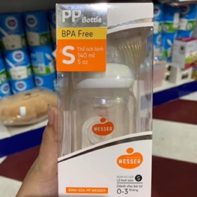 Bình sữa wesser cổ hẹp 140ml