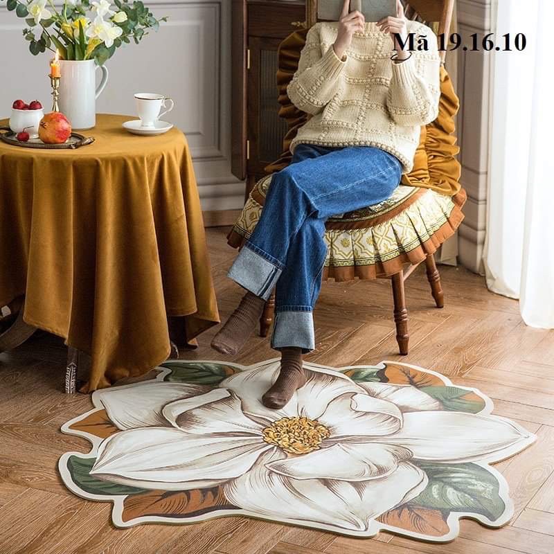 Thảm panama lông cừu trả phòng khách trang trí in hình 3D kt 80x120