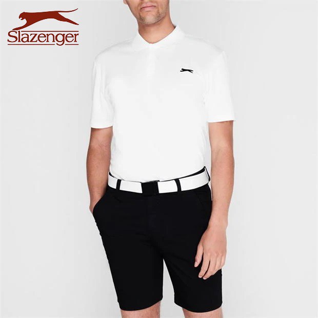 Áo thun nam Slazenger Golf Solid Polo (màu White) - Hàng size UK