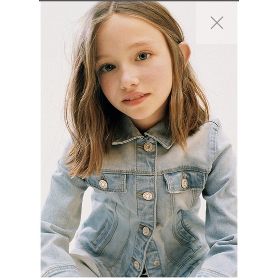 Áo khoác jeans denim mango girl auth size 4y