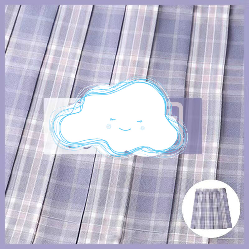 Chân váy xếp ly phong cách đồng phục nữ sinh Nhật Bản【Free Bow】