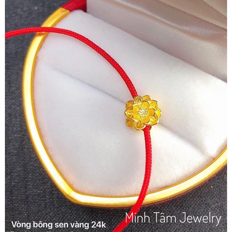 Charm sen #vàng 24 kara mini Charm sen mini 24k -Minh Tâm jewelry