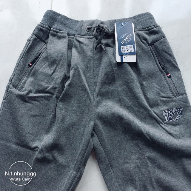 Quần nỉ nam trung niên lót lông ống xuông size to