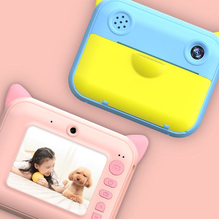 Ultra HD Polaroid Print Photo Máy ảnh trẻ em Mini Beauty Selfie Cleaning Star