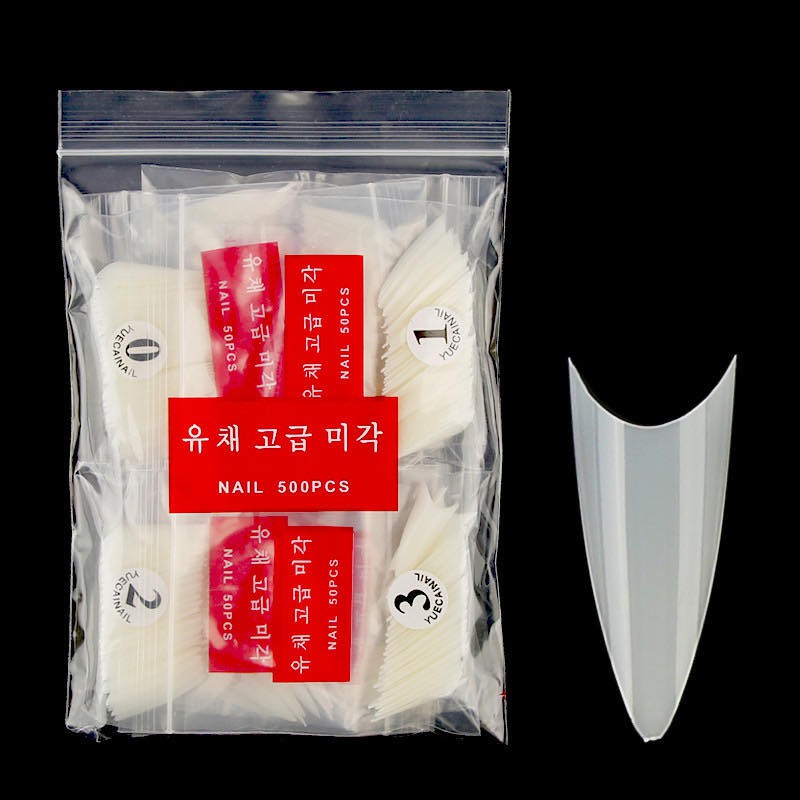 Móng Nối Nhọn (Túi 500 Móng Màu Đục)