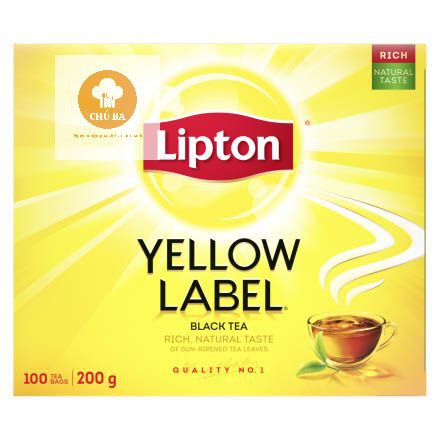 Trà Lipton Nhãn Vàng Yellow Label Bản Quốc Tế Hộp 25 Gói và Hộp 100 Gói