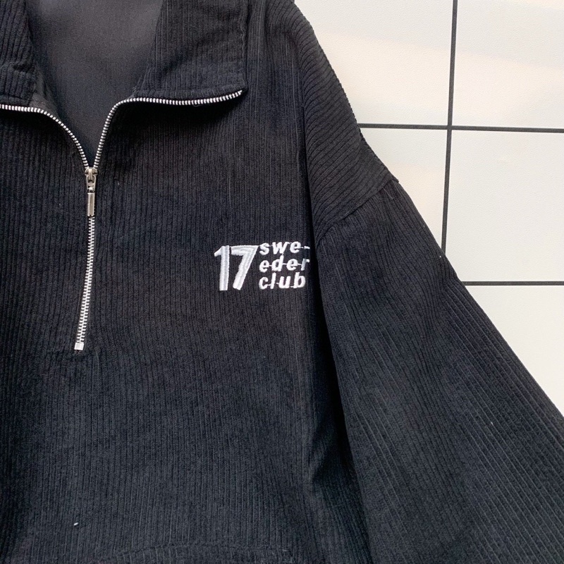 Áo Sweater Nữ Form Rộng 17MM Vải Nhung Gân Phong Cách Ulzzang – 84unisex