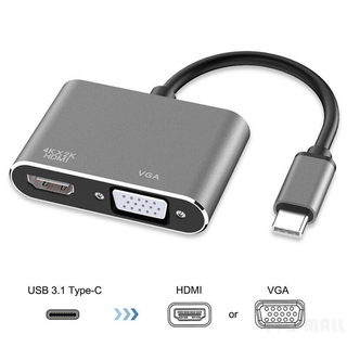 Bộ Chuyển Đổi Usb 3.1 Type C Sang Hdmi (4Kx2K) Vga Hdmi Female