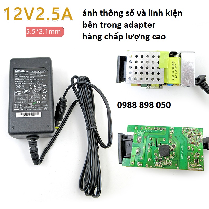bộ nguồn DC 12v 2.5a sunny chính hãng