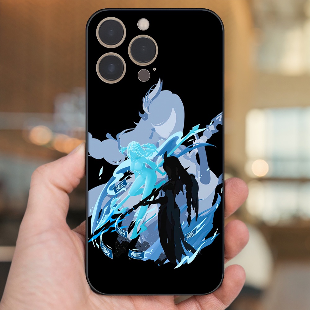 Ốp lưng iPhone 13 Pro dẻo đen cạnh vuông in hình Shenhe Genshin Impact